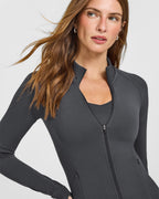 SoftMotion™ Jacket with White Logo | Coal