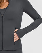 SoftMotion™ Jacket with White Logo | Coal