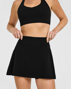 SoftMotion™ Skort with White Logo | Black