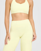SoftMotion™ Straight Leg Bottoms | Pastel Yellow