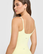 SoftMotion™ Strappy Mid Vest with Built in Bra Shelf | Pastel Yellow