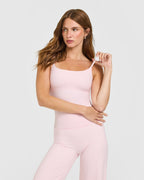 SoftMotion™ Strappy Vest with Built in Bra Shelf | Ballet Pink