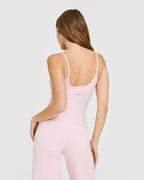 SoftMotion™ Strappy Vest with Built in Bra Shelf | Ballet Pink