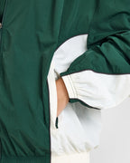 Oversized Piped Woven Track Jacket | Racing Green