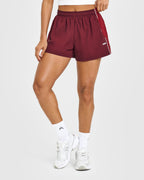 Oversized Piped Woven Track Shorts | Rosewood
