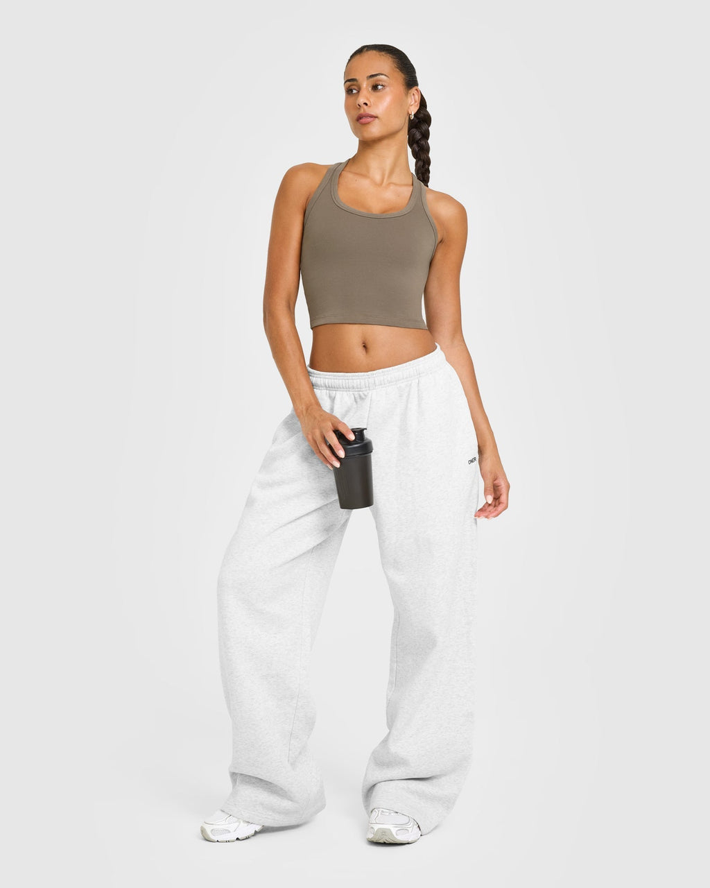 Cotton Fitted Mid Vest | Moss Brown