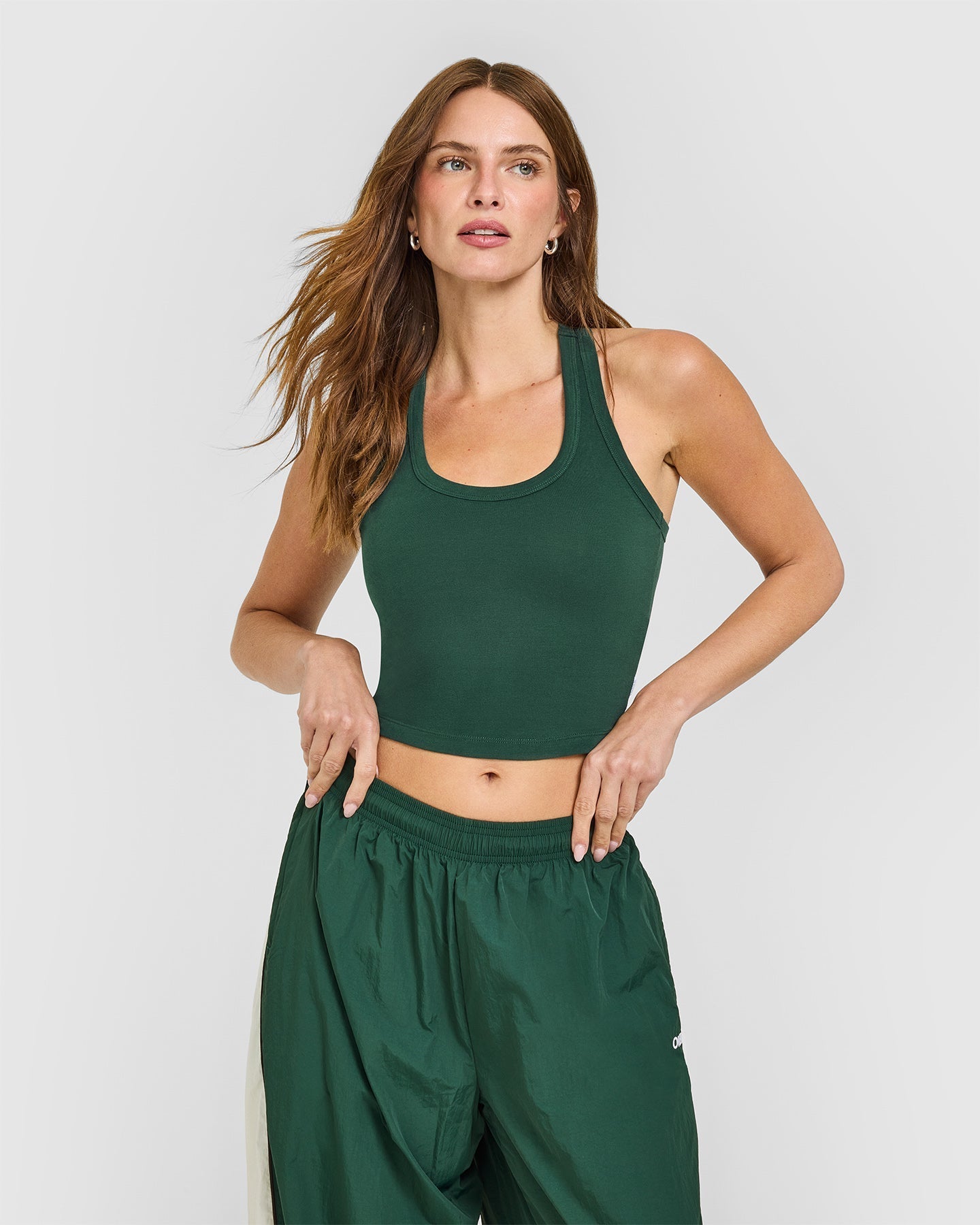 Cotton Fitted Mid Vest | Racing Green