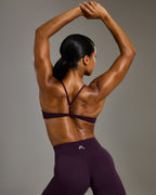 EasyLift™ Ultra Minimal Bralette with White Logo | Blackberry Purple