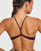 EasyLift™ Ultra Minimal Bralette with White Logo | Blackberry Purple