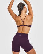 EasyLift™ Ultra Minimal Bralette with White Logo | Blackberry Purple