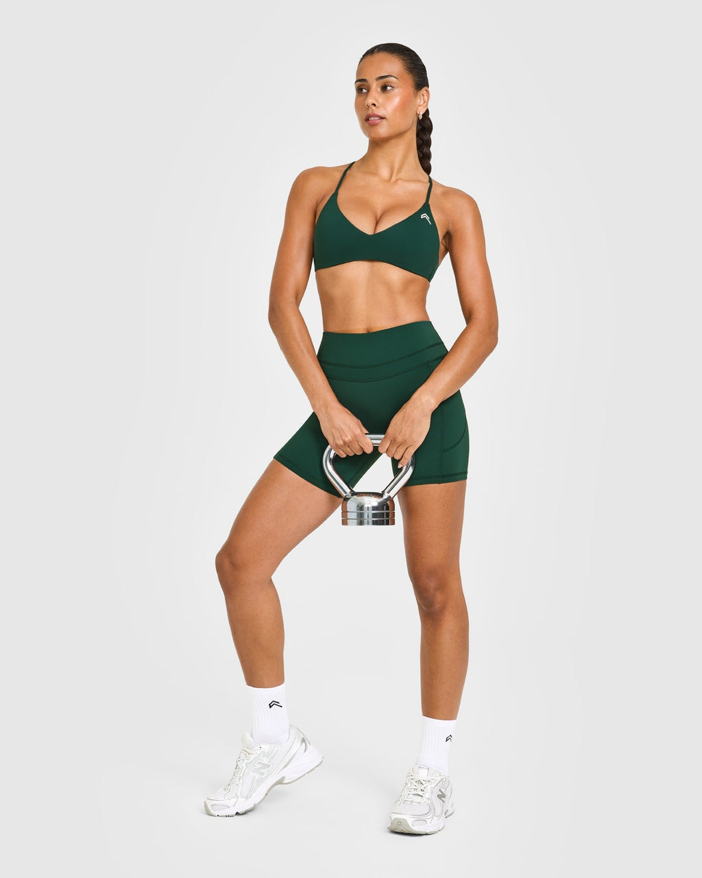 EasyLift™ Ultra Minimal Bralette with White Logo | Racing Green