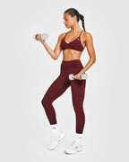 EasyLift™ Ultra Minimal Bralette with White Logo | Rosewood