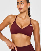 EasyLift™ Ultra Minimal Bralette with White Logo | Rosewood