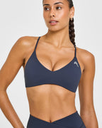 EasyLift™ Ultra Minimal Bralette with White Logo | True Blue