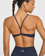 EasyLift™ Ultra Minimal Bralette with White Logo | True Blue
