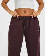 Foundations Joggers with Grey Logo | Plum Brown
