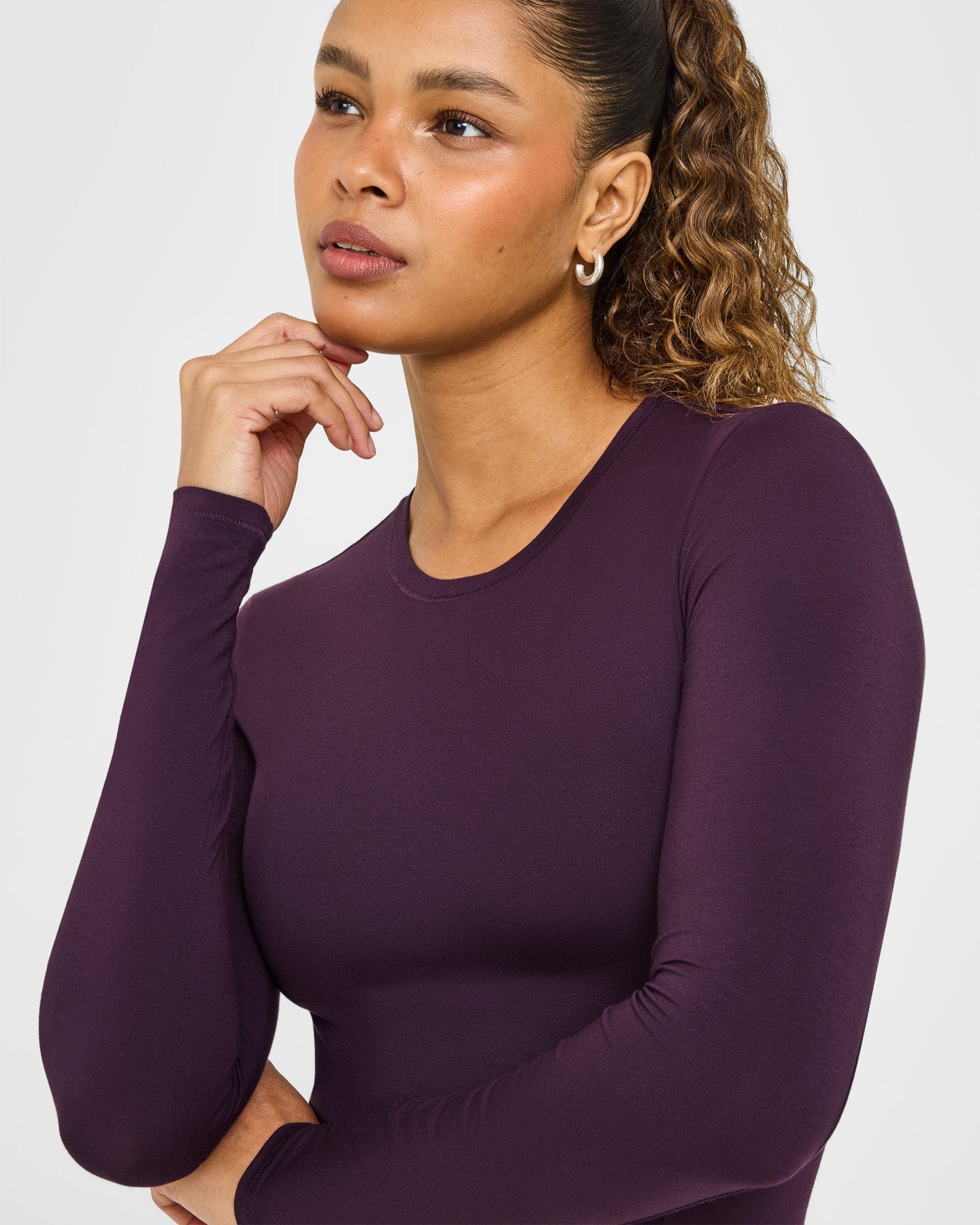 Mellow™ Soft Mid Long Sleeve Top | Blackberry Purple