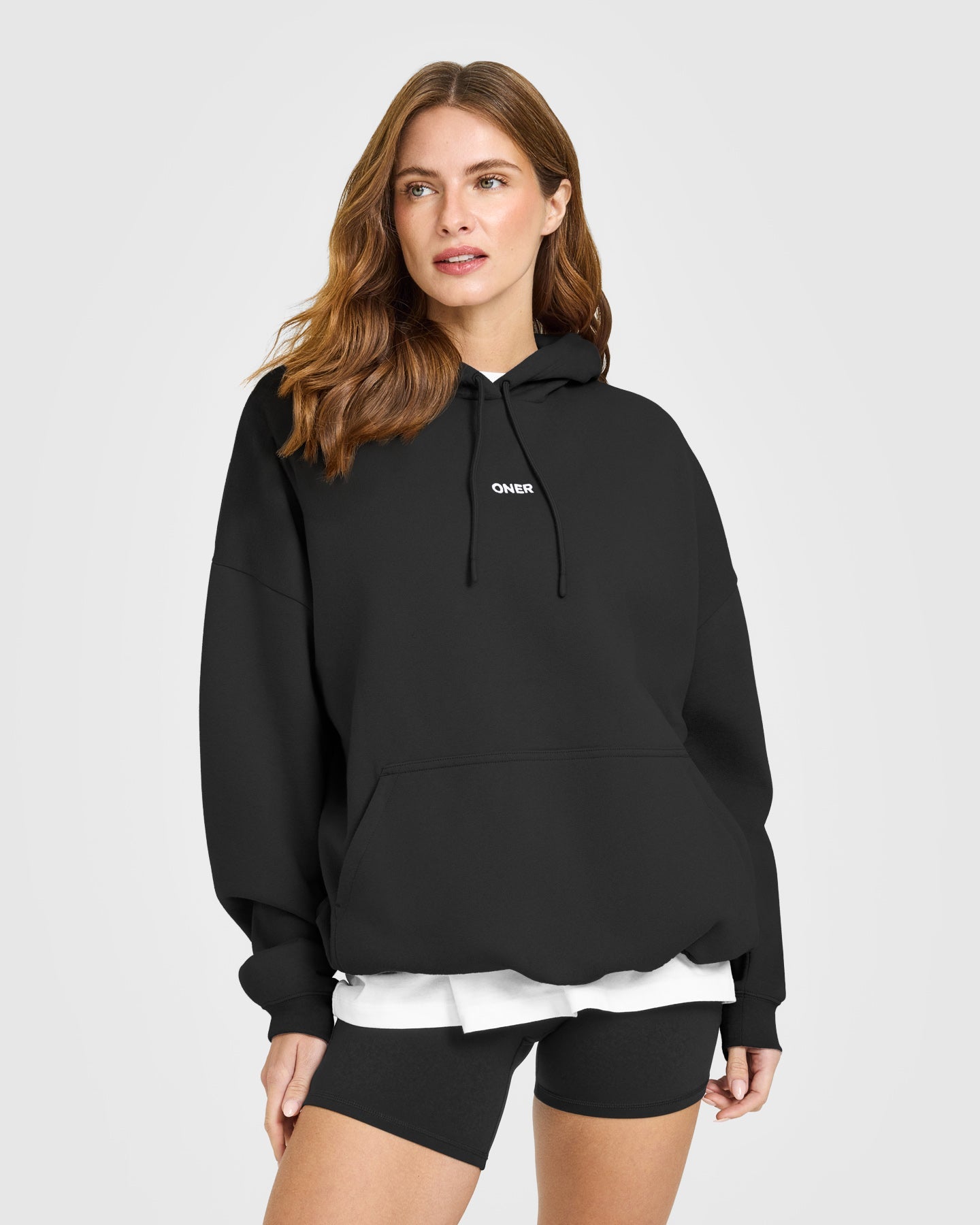 Mid Weight Relaxed Hoodie | Soft Black