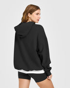 Mid Weight Relaxed Hoodie | Soft Black