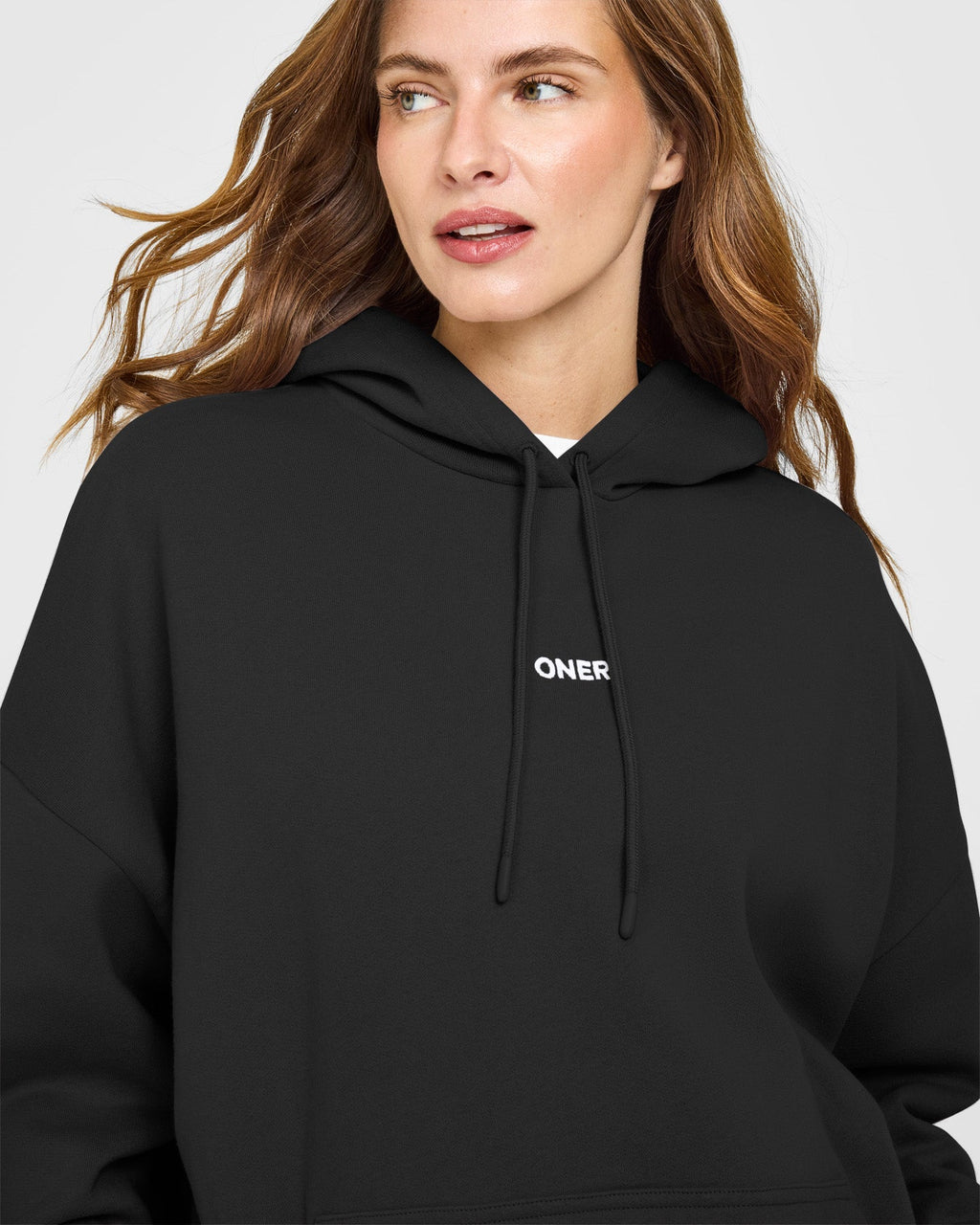 Mid Weight Relaxed Hoodie | Soft Black