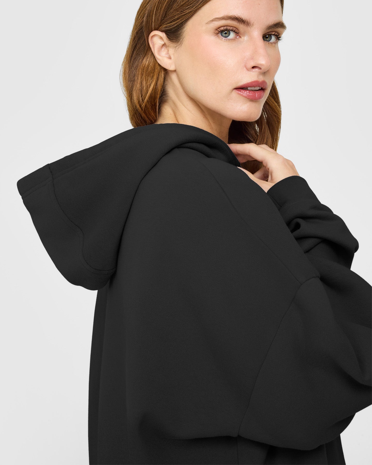 Mid Weight Relaxed Hoodie | Soft Black