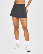 SoftMotion™ Skort with White Logo | Coal