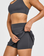 SoftMotion™ Skort with White Logo | Coal