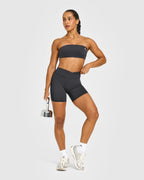 Unified Micro Bandeau Bralette | Coal