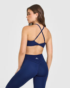 Unified Micro Bralette White Logo | Midnight