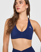 Unified Micro Bralette White Logo | Midnight