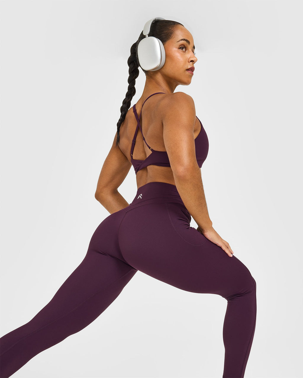 Unified High Waisted Pocket Leggings | Blackberry Purple