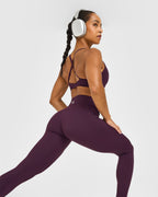 Unified High Waisted Pocket Leggings | Blackberry Purple