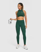 Unified High Waisted Pocket Leggings | Racing Green
