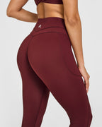 Unified High Waisted Pocket Leggings | Rosewood