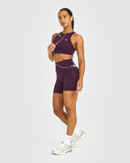 Unified High Waisted Pocket Shorts 6" | Blackberry Purple