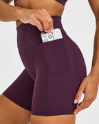 Unified High Waisted Pocket Shorts 6" | Blackberry Purple