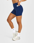 Unified High Waisted Pocket Shorts 6" | Midnight