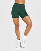 Unified High Waisted Pocket Shorts 6" | Racing Green