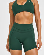 Unified High Waisted Pocket Shorts 6" | Racing Green