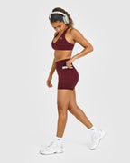 Unified High Waisted Pocket Shorts 6" | Rosewood