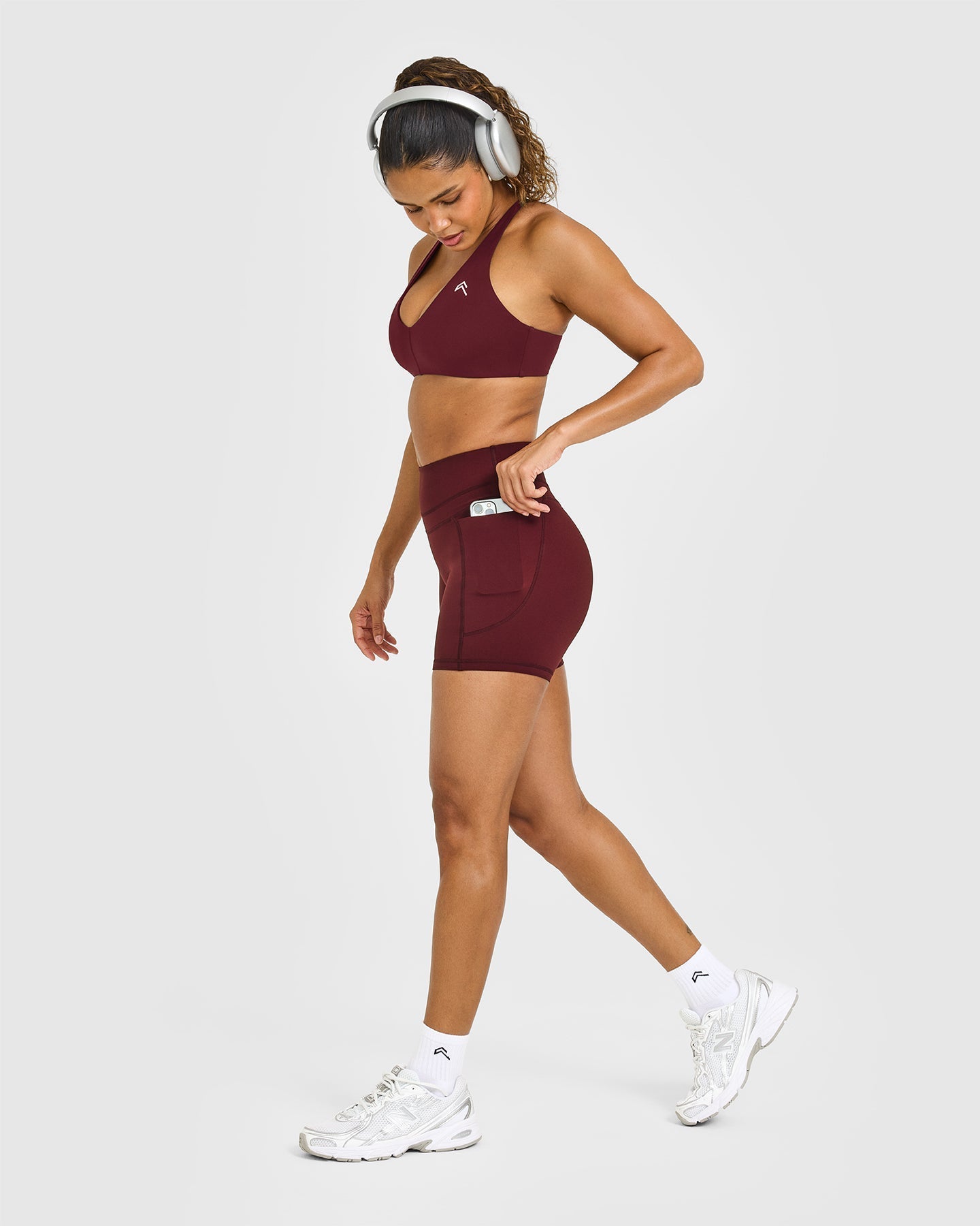 Unified High Waisted Pocket Shorts 6" | Rosewood