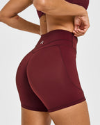 Unified High Waisted Pocket Shorts 6" | Rosewood