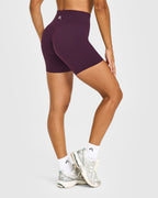 Unified Wrap Shorts White Logo 6" | Blackberry Purple