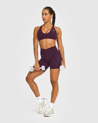 Unified Wrap Shorts White Logo 6" | Blackberry Purple