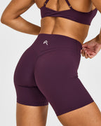 Unified Wrap Shorts White Logo 6" | Blackberry Purple