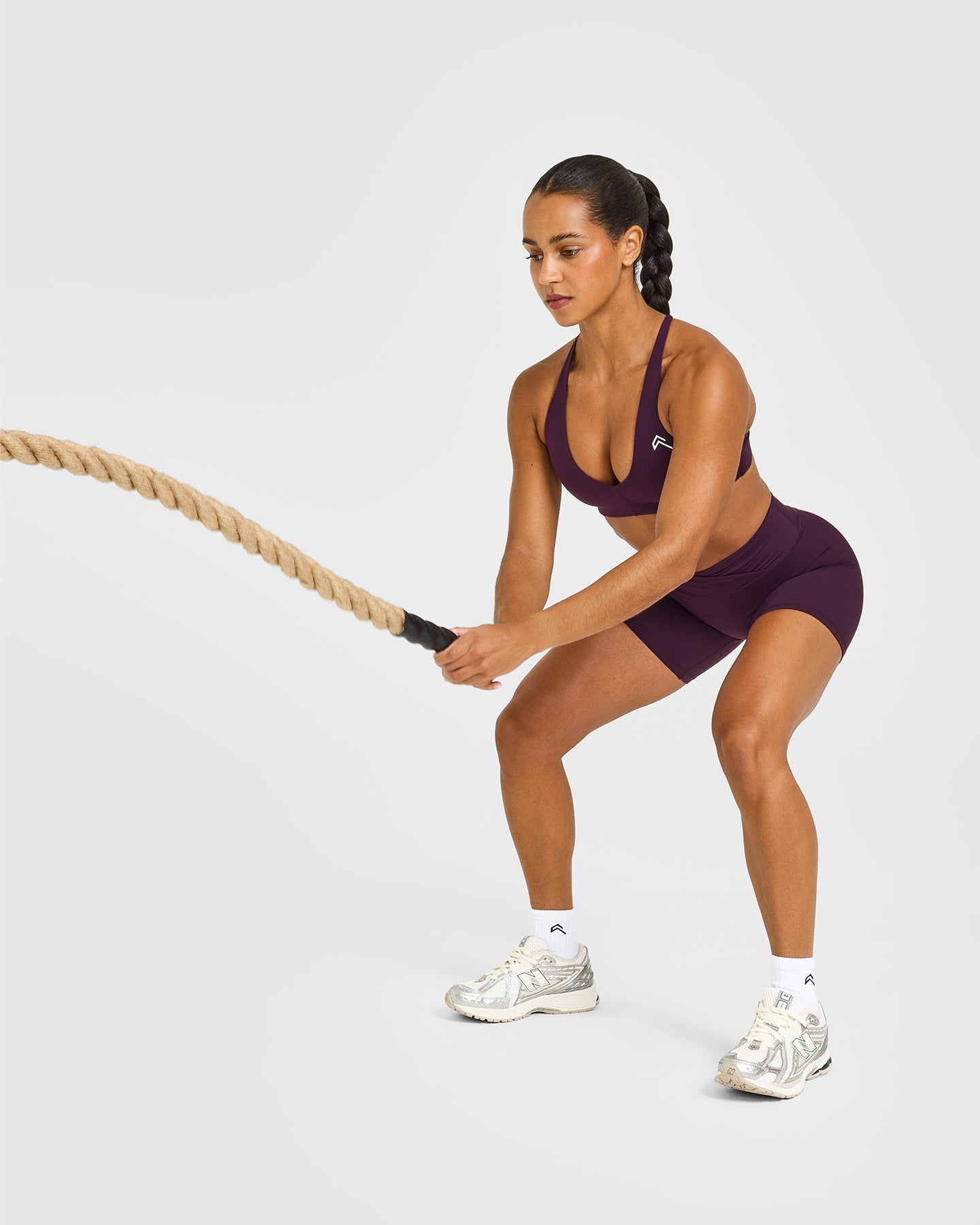 Unified Wrap Shorts White Logo 6" | Blackberry Purple