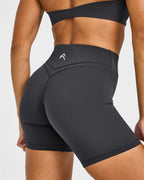 Unified Wrap Shorts White Logo 6" | Coal