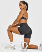 Unified Wrap Shorts White Logo 6" | Coal