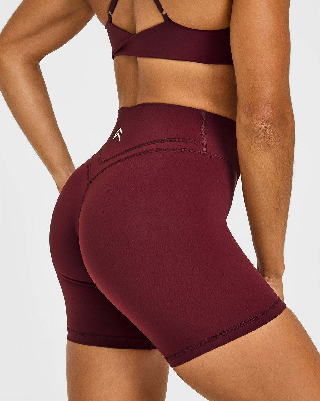 Unified Wrap Shorts White Logo 6" | Rosewood