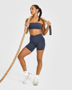 Unified Wrap Shorts White Logo 6" | True Blue